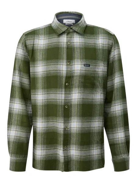 S.Oliver Košile světlemodrá / tmavě zelená bílá