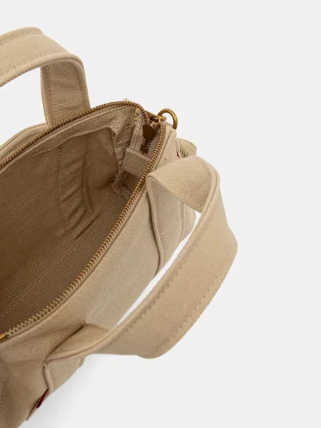 Calvin Klein Táska Webbing Strap Canvas Pocket Bag bézs