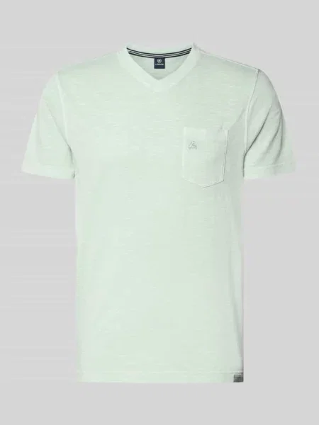 T-shirt z dekoltem w serek w kroju regular fit Lerros