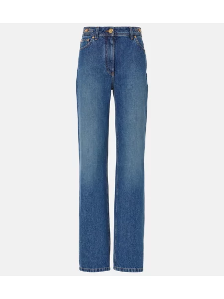 Blugi drepți Versace albastru