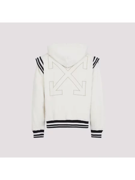 Bluza z kapturem Off-white polarowa biała