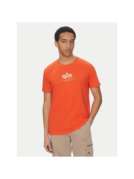 Alpha Industries Marškinėliai Basic Regular Fit oranžinė