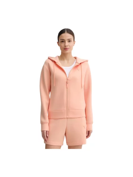 Bluza z kapturem Guess z kapturem pomarańczowa