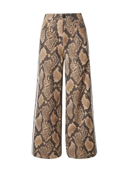 ADIDAS ORIGINALS Jeans SNAKE PRINT DENIM LOOSE bej / maro cămilă / maro închis alb