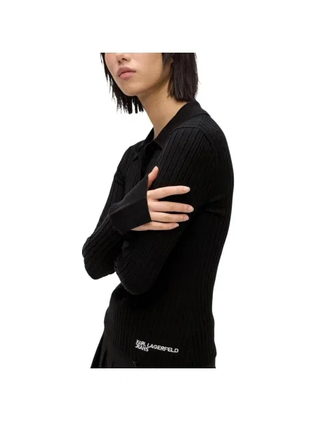 Polo Karl Lagerfeld tricotate negru