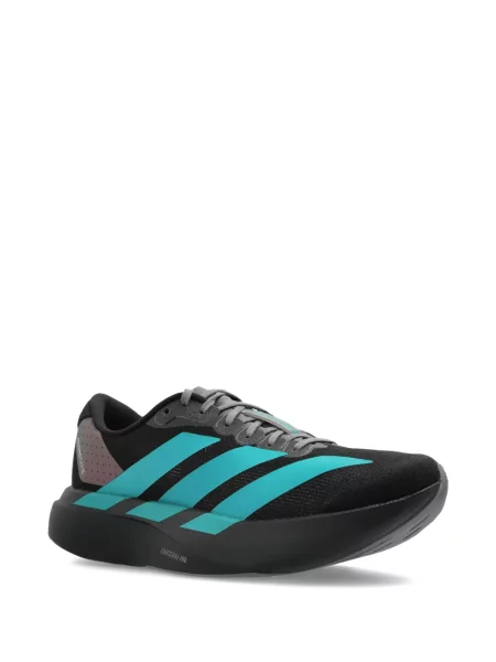 Pantaloni scurți Adidas zdrențuiți cu dungi din satin maro