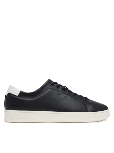 Calvin Klein Sneakersy Pure Low Laceup Cupsole Hf Lth čierna