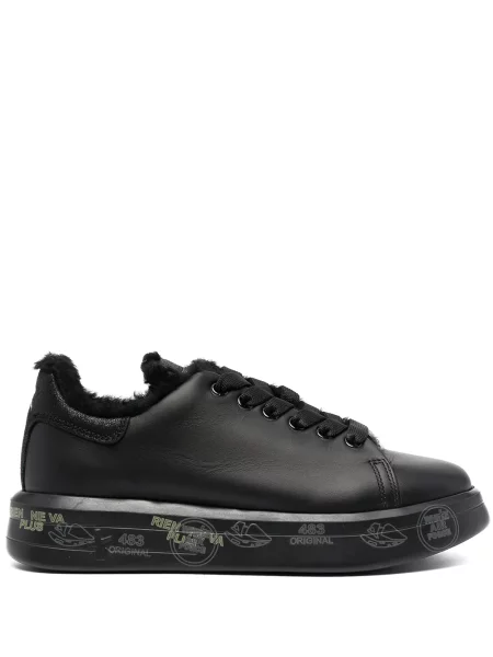 Sneakerși Premiata cu șireturi din dantelă negru