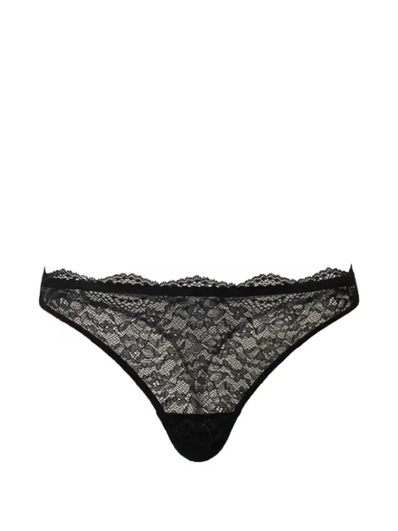 Chiloți tanga Twinset din tul negru