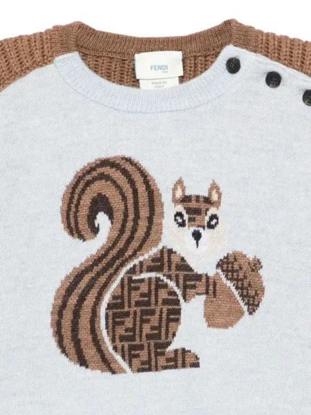 Sweter dziecięcy Fendi brązowy