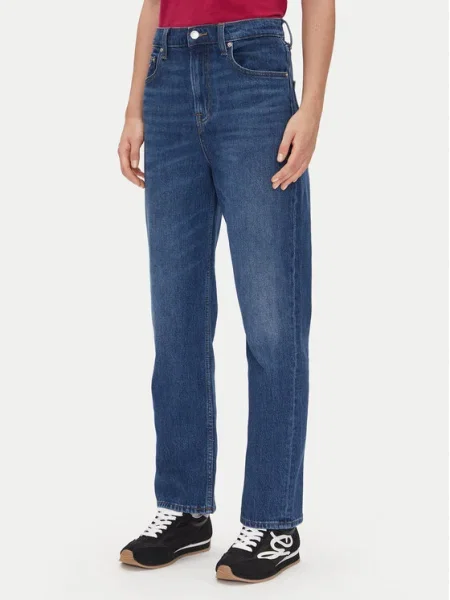 Tommy Jeans Džínsy Layla Hr Slim Str Co Tmavomodrá