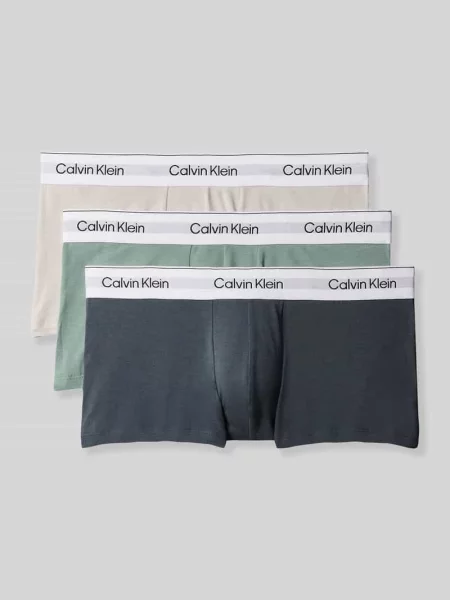 Obcisłe bokserki z mieszanka bawełny w zestaw 3 szt. model LOW RISE TRUNK Calvin Klein Underwear