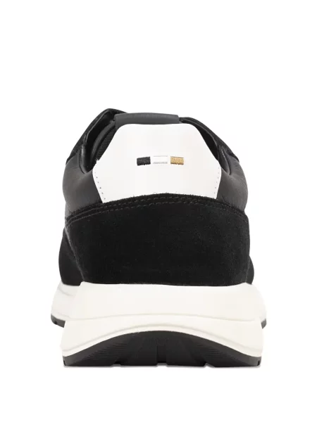 Sneakerși Boss din piele negru