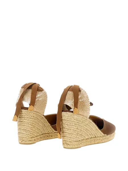 Espadrile Castaner cu pană maro