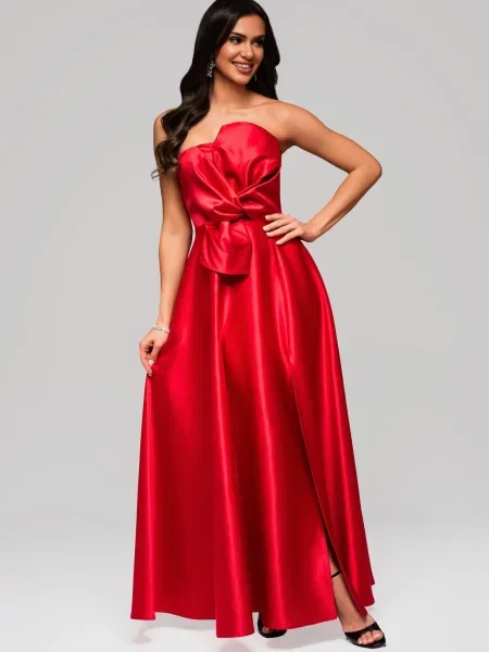 Kratak odgovarati mini haljina Edoti bordo