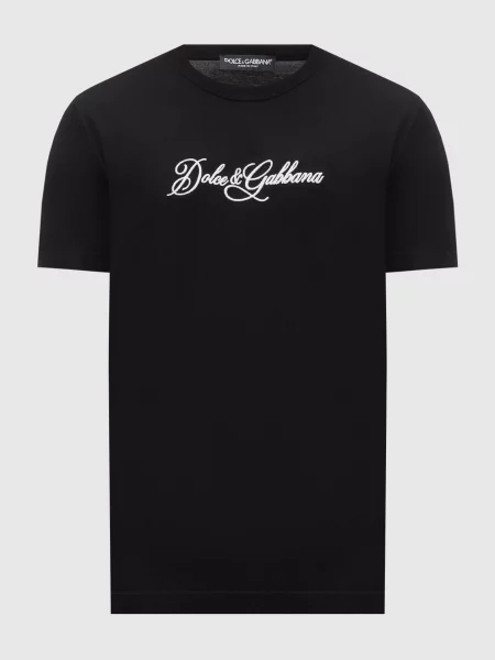 Футболка Dolce&gabbana с вышивкой черная