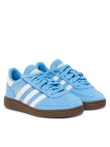 ADIDAS ORIGINALS Tenisky Handball Spezial svetlomodrá / zlatá biela