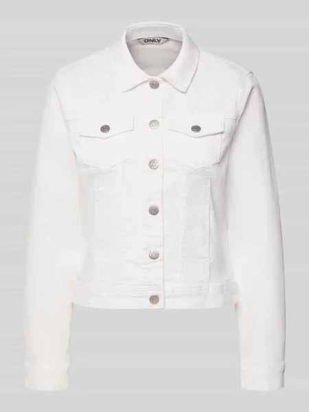 Kurtka jeansowa o kroju regular fit z dodatkiem bawełny model ‘WONDER’ Only biała