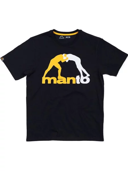 Koszulka sportowa MANTO Logo z krótkim rękawem czarna