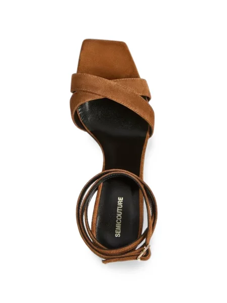 Sandale Semicouture cu bretele maro