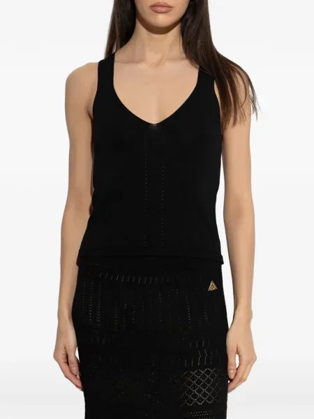 Top Akep cu decolteu în V negru