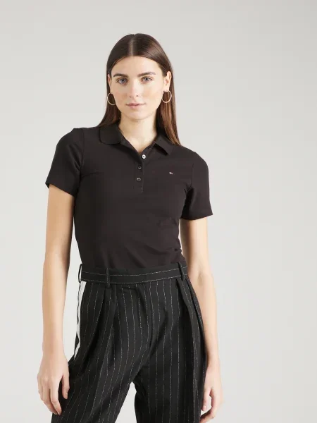 TOMMY HILFIGER Tričko tmavomodrá / červená biela čierna