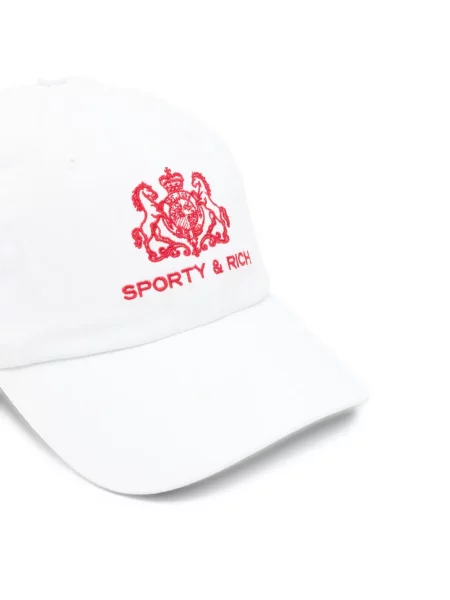 Κασκέτο Sporty & Rich με αυτόγραφο λευκό