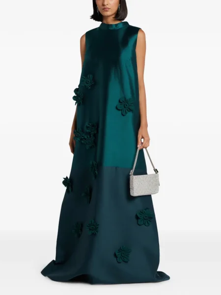 Rochie Greta Constantine cu model floral de costum verde