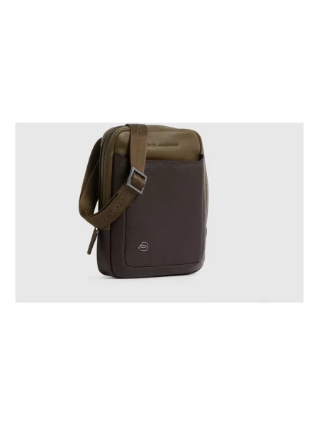 Torba crossbody Piquadro skórzana czarna