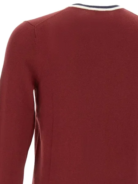 Pulover Sun68 cu decolteu rotund roșu