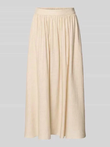 Rozkloszowana spódnica z mieszanka z elastycznym pasem Apricot