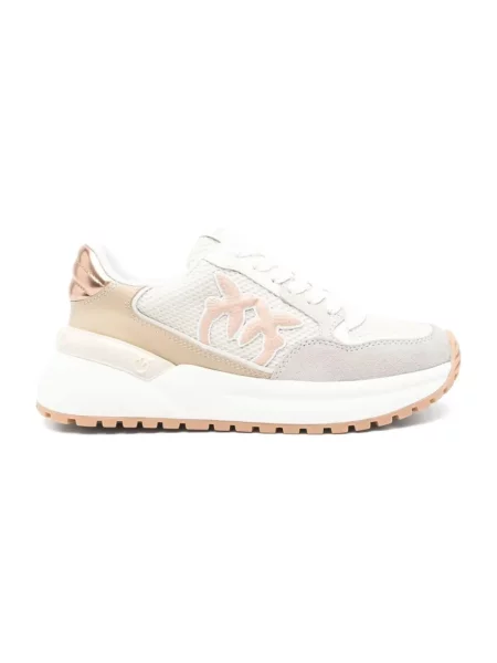 Sneakersy Pinko skórzane beżowe