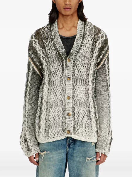 Cardigan Diesel tricotate verde