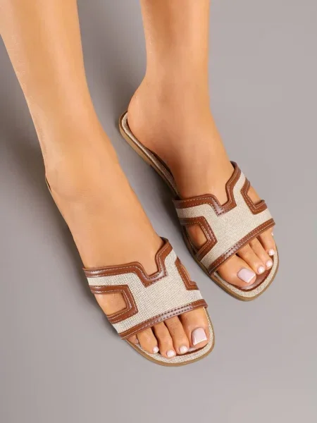 Papuci Idorelle maro