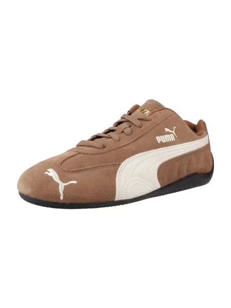 Pantofi Puma Yellow din piele maro