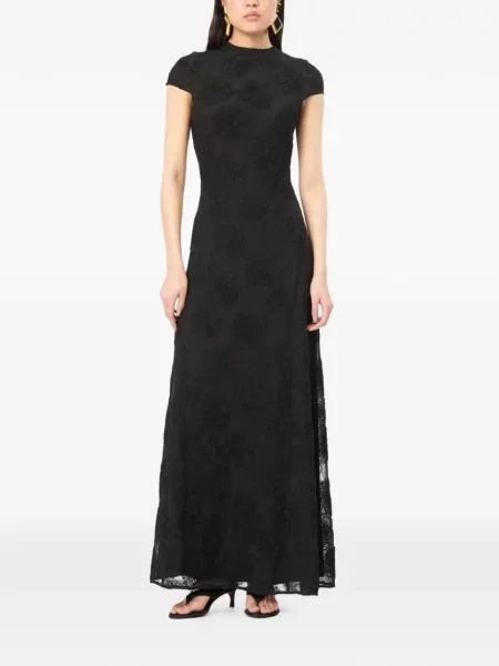 Rochie maxi Rotate Birger Christensen plasă negru