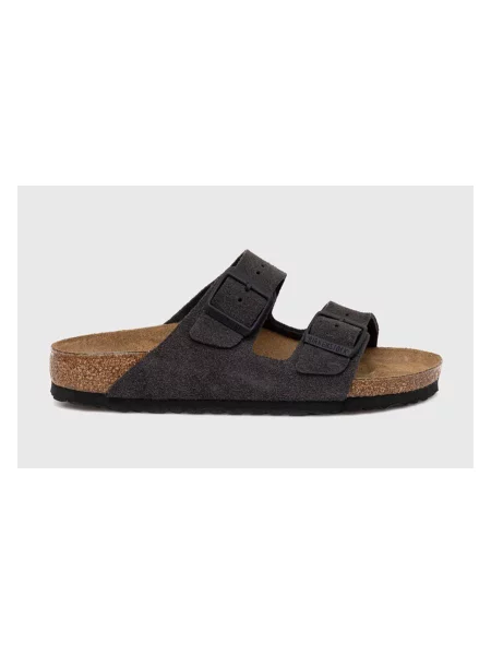 Sandale Birkenstock de catifea gri
