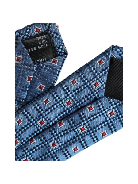 Krawat Dolce And Gabbana żakardowy niebieski