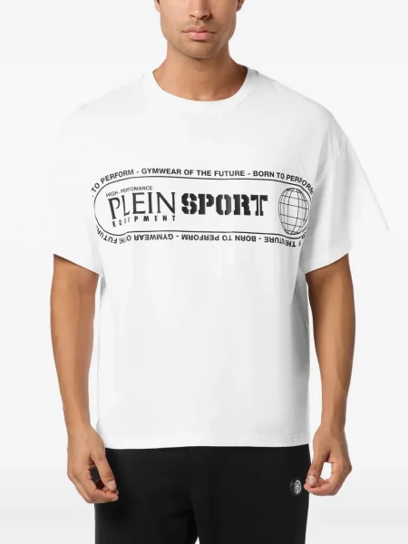 Tricou Plein Sport cu imagine alb