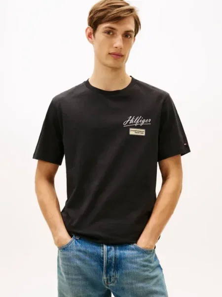 Tommy Hilfiger Tricou Modern Ath Graphic negru
