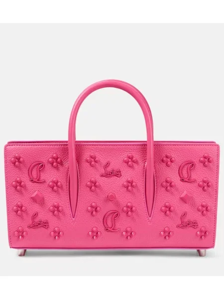 Geanta de piele Christian Louboutin din piele roz