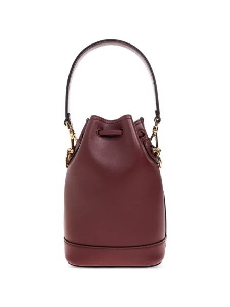 Кожена мини шнур за пристягане кожена чанта Fendi Mon tresor червено
