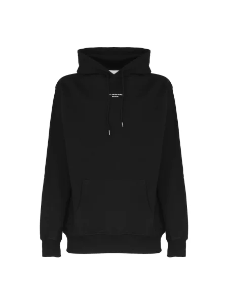 Bluza z kapturem Drole De Monsieur z kapturem klasyczna z nadrukiem czarna