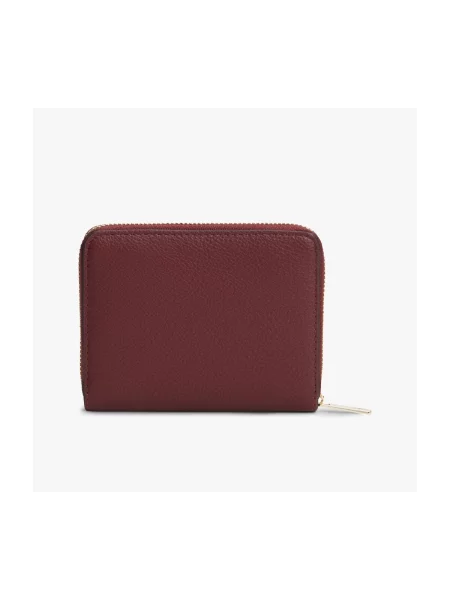 Tommy Hilfiger Pénztárca Th Icon Med Za W/ Flap Seasonal Bordó