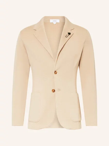 Lardini Úpletové Sako Extra Slim Fit béžová