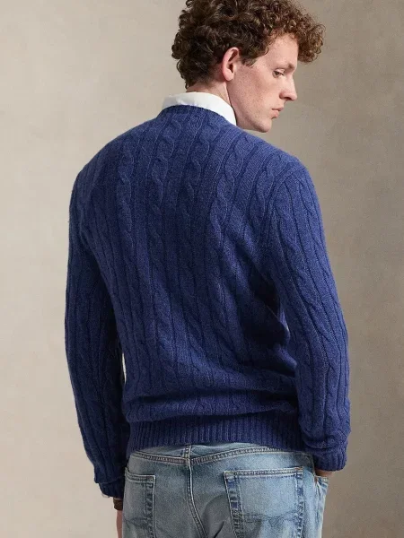 Polo Ralph Lauren pulover de casmir albastru