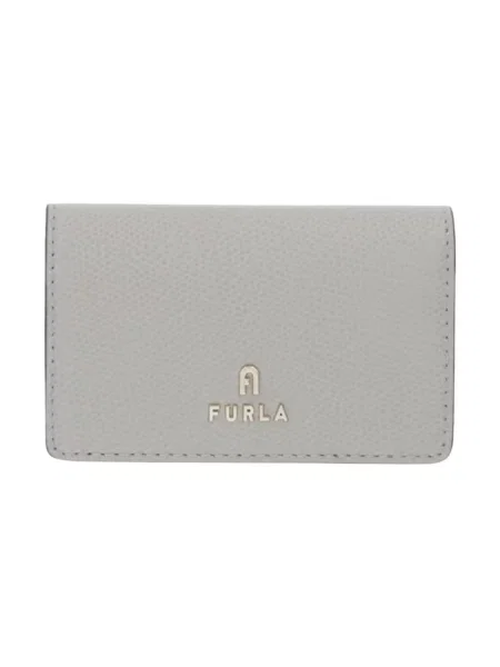 Furla portfel skórzany szary