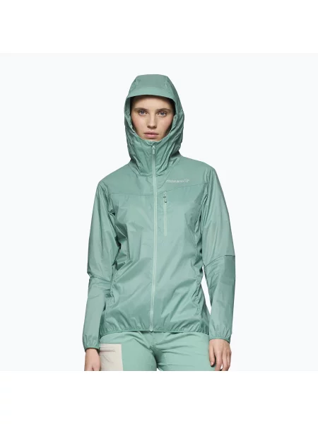 Geacă rezistentă la vânt pentru femei NORRONA Faketind Zip Hood aqua haze