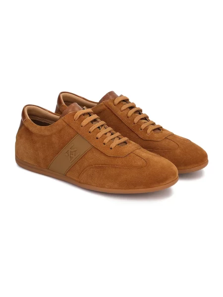 Sneakersy Kazar zamszowe casual brązowe