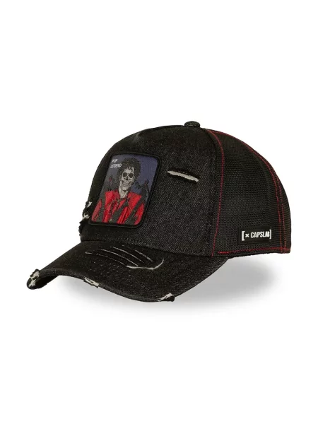 Capslab czapka z daszkiem trucker z bawełną x Michael Jackson czarna